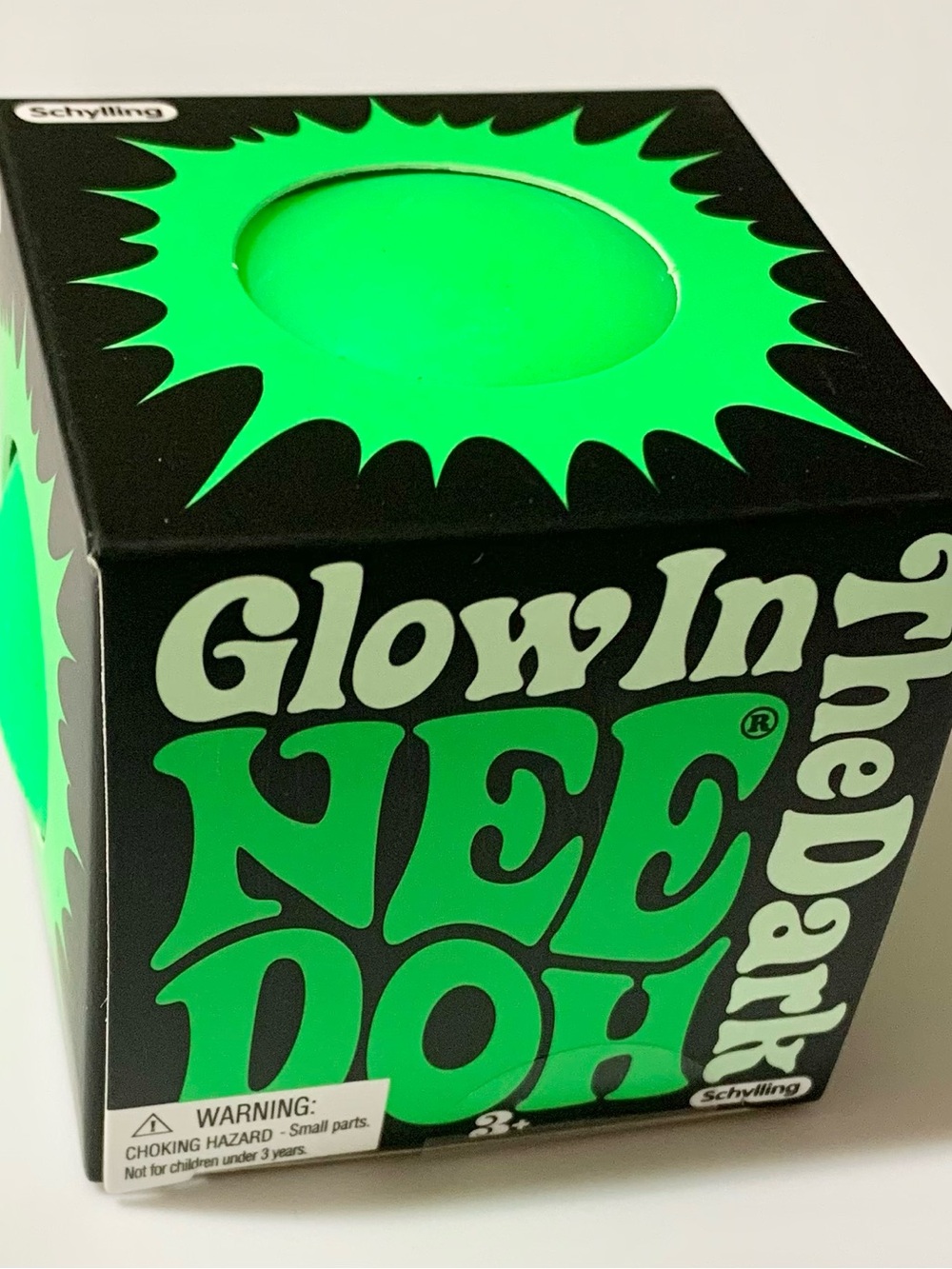 NEEDOH Glow in the Dark Groovy Glowing Glob Squishy Toy Nee Doh NEW GREEN